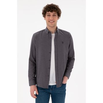 U.S. Polo Assn. 50296777-VR013 Beyaz Uzun Kollu Basic Erkek Gömlek