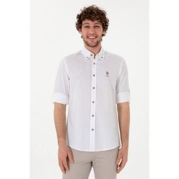U.S. Polo Assn. 50305696-VR013 Uzun Kollu Beyaz Erkek Gömlek