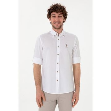 U.S. Polo Assn. 50305696-VR013 Uzun Kollu Beyaz Erkek Gömlek