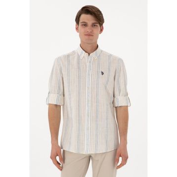 U.S. Polo Assn. 50306289-VR013 Beyaz Uzun Kollu Erkek Gömlek