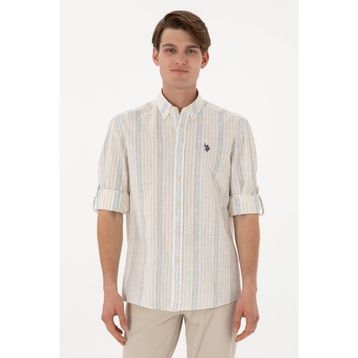 U.S. Polo Assn. 50306289-VR013 Beyaz Uzun Kollu Erkek Gömlek