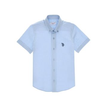 U.S. Polo Assn. 50306567-VR003 Açık Mavi Kısa Kollu Erkek Çocuk Gömlek