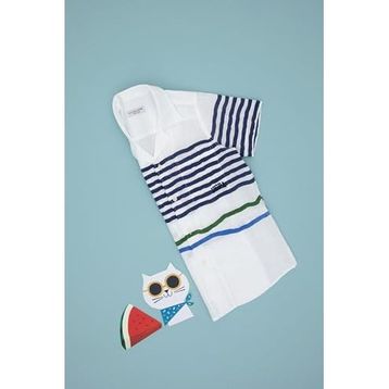 U.S. Polo Assn. 50306574-VR013 Beyaz Kısa Kollu Comfort Erkek Çocuk Gömlek