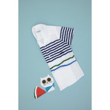 U.S. Polo Assn. 50306574-VR013 Beyaz Kısa Kollu Comfort Erkek Çocuk Gömlek
