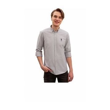 U.S Polo Assn. 50308596-VR024 Gri Erkek Gömlek