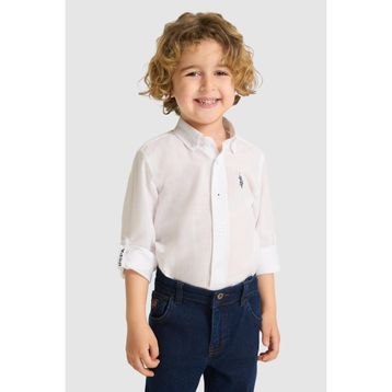 U.S. Polo Assn. 50324683-VR013 Beyaz Erkek Çocuk Gömlek