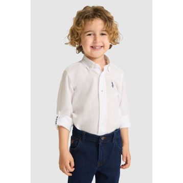 U.S. Polo Assn. 50324683-VR013 Beyaz Erkek Çocuk Gömlek