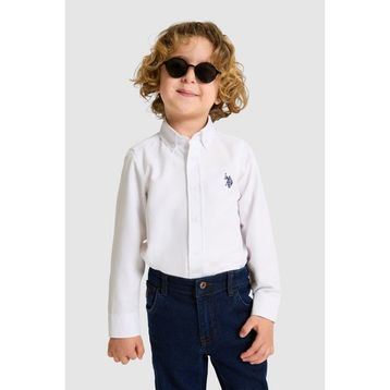 U.S. Polo Assn. 50324687-VR013 Beyaz Erkek Çocuk Gömlek