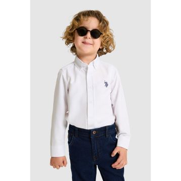 U.S. Polo Assn. 50324687-VR013 Beyaz Erkek Çocuk Gömlek