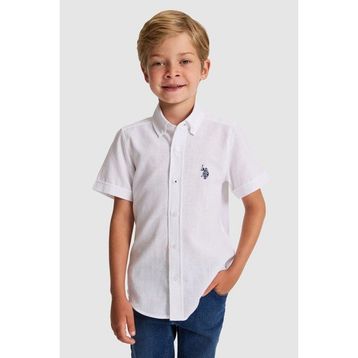 U.S. Polo Assn. 50326122-VR013 Beyaz Erkek Çocuk Gömlek
