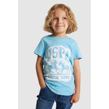U.S. Polo Assn. 50327044-VR007 Aqua Erkek Çocuk Tişört