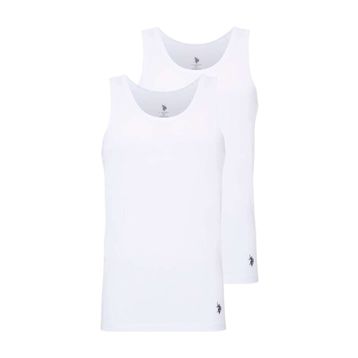 U.S. Polo Assn. 80188 2'li Beyaz Erkek Atlet