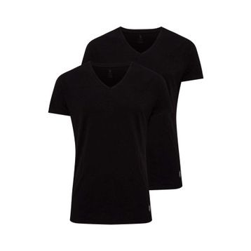 U.S. Polo Assn. 80194 Kısa Kol V Yaka 2'li Siyah Erkek Atlet