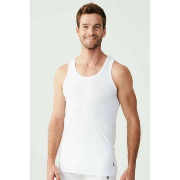 U.S. Polo Assn. 80441 Erkek Beyaz 2'li Atlet