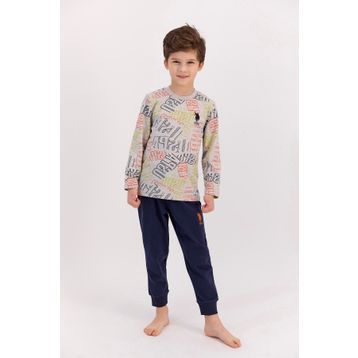 U.S. Polo Assn. Bej Melanj Erkek Çocuk Pijama Takımı