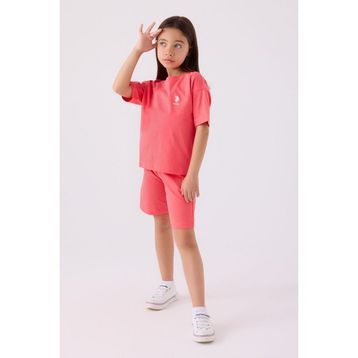U.S. Polo Assn Bermuda 5 - 6 Yaş - Pembe Kız Çocuk Pijama Takımı