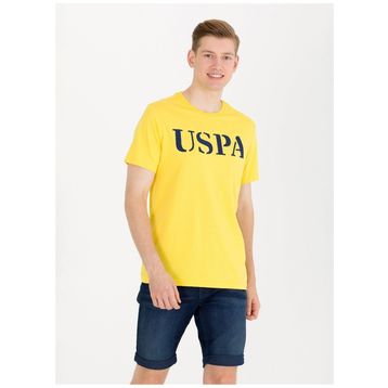 U.S. Polo Assn. GEARTIY023 Bisiklet Yaka Koyu Sarı Erkek T-Shirt
