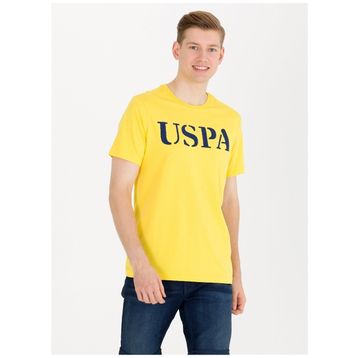 U.S. Polo Assn. GEARTIY023 Bisiklet Yaka Koyu Sarı Erkek T-Shirt