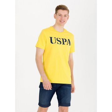U.S. Polo Assn. GEARTIY023 Bisiklet Yaka Koyu Sarı Erkek T-Shirt