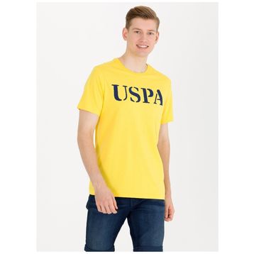 U.S. Polo Assn. GEARTIY023 Bisiklet Yaka Koyu Sarı Erkek T-Shirt