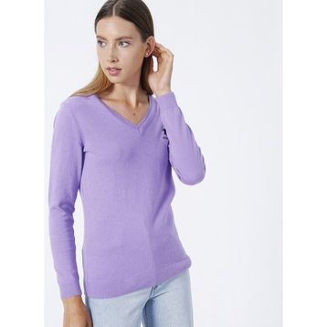 U.S. Polo Assn. GTD02-BSK22 V Yaka Düz Pembe Kadın Kazak