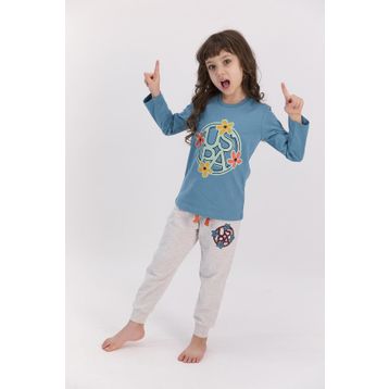 U.S. Polo Assn. Koyu Petrol Mavisi Kız Çocuk Pijama Takımı