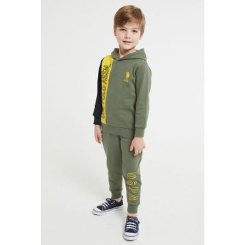 U.S. Polo Assn. Lisanslı Haki Erkek Çocuk Kapüşonlu Eşofman Takım