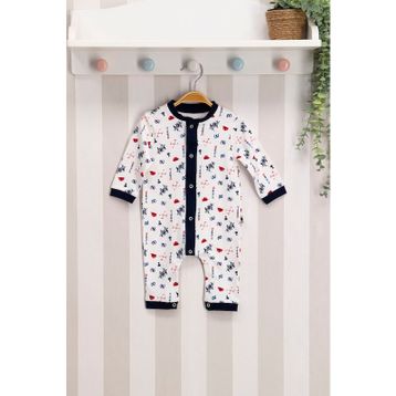 U.S. Polo Assn. Lisanslı Krem Bebek Tulum