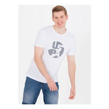 U.S. Polo Assn. ONZA Bisiklet Yaka Beyaz Erkek T-Shirt