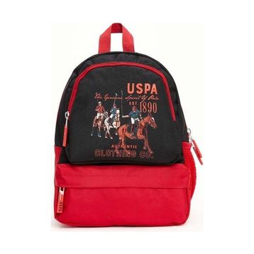 U.S. Polo Assn. PLÇAN22043 Siyah Kırmızı Erkek Çocuk Sırt Çantası
