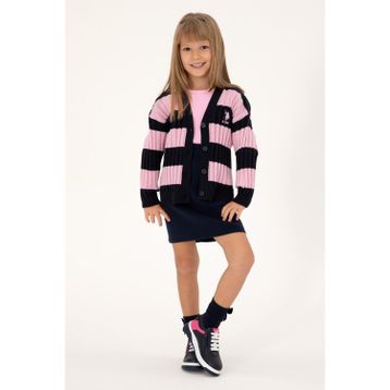 U.S. Polo Assn. Triko 50298585-VR033Kız Çocuk Lacivert Etek