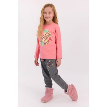 U.S. Polo Assn. US951-C Coral Kız Çocuk Pijama Takımı