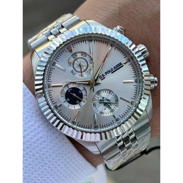 U.S. Polo Assn. USPA.1054.B01 Çelik Kordon İç Fonksiyonları Aktif 5 Atm Suya Dayanıklı Erkek Kol Saati