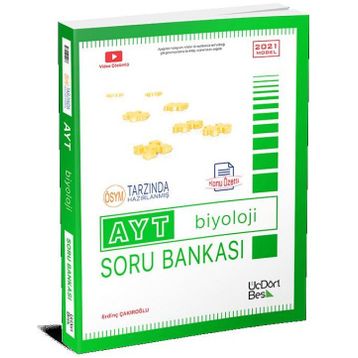 Üç Dört Beş Yayınları 2021 AYT Biyoloji Konu Özetli Soru Bankası