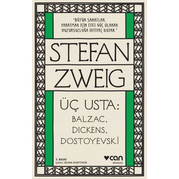 Üç Usta Balzac Dickens Dostoyevski - Stephan Zweig