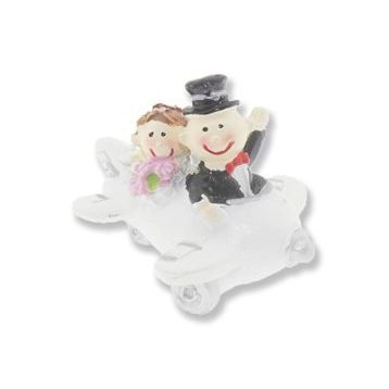 Uçakta Gelin Damat 12 Adet 3 Boyutlu Biblo