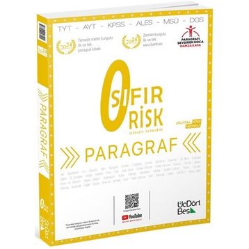 ÜçDörtBeş Yayınları 2024 Paragraf Sıfır Risk Soru Bankası