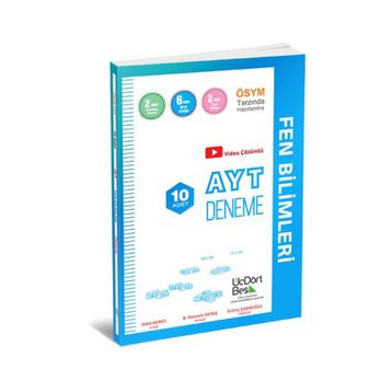 Üçdörtbeş Yayınları AYT Onlu Fen Bilimleri Deneme