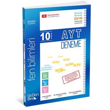 Üçdörtbeş Yayınları AYT Onlu Fen Bilimleri Deneme