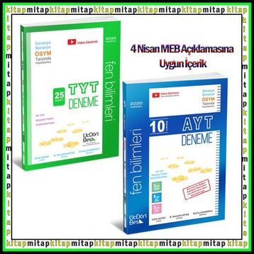 Üçdörtbeş Yayınları TYT Fen Bilimleri AYT Fen Bilimleri Deneme Sınavı