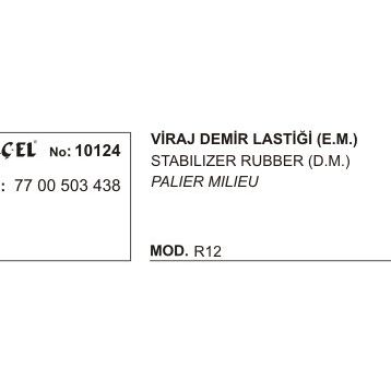 Üçel 10124 Renault R12 Viraj Demir Lastiği