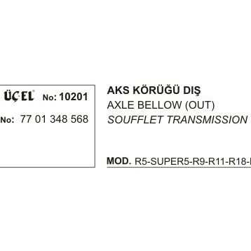 Üçel 10201 Renault Kangoo Dış Aks Körüğü
