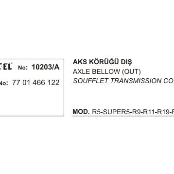 Üçel 10203A Renault Clio Dış Aks Körüğü