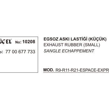Üçel 10208 Renault Kangoo Egzoz Askı Lastiği