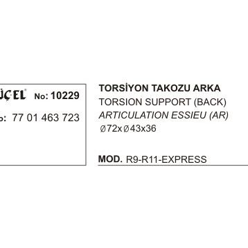Üçel 10229 Renault R9 Torsiyon Takozu