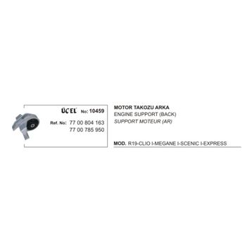 Üçel 10459 Renault Rapid R19 Clio Megane Scenic Expres 88-99 1.4-1.6 Arka Motor Takozu