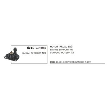 Üçel 10465 Renault Clio Sağ Motor Takozu