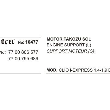 Üçel 10477 Renault Clio Şanzıman Takozu