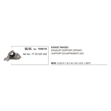 Üçel 10481A Renault Clio Egzoz Takozu