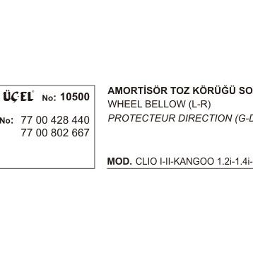 Üçel 10500 Renault Clio Amortisör Körüğü